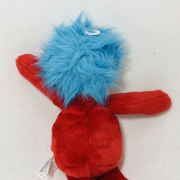 Aurora Dr Seuss Thing 1 Plush 12” Toy Doll Red Outfit Children Book Blue Hair - Picture 5 of 9